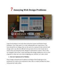 7 Annoying Web Design Problems