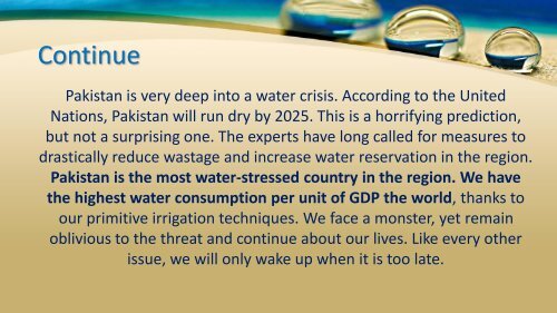 Pakistan Water Crisis – A future devoid of water awaits the nation