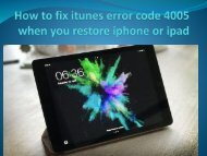 How to fix itunes error code 4005 when you restore iphone or ipad