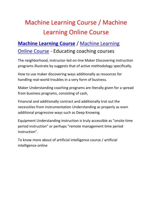 Machine-Learning-Course