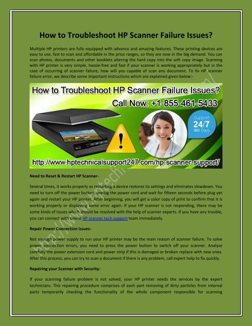 How to Troubleshoot HP Scanner Failure Issues?
