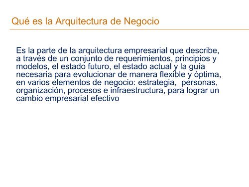 ARQUITECTURA EMPRESARIAL