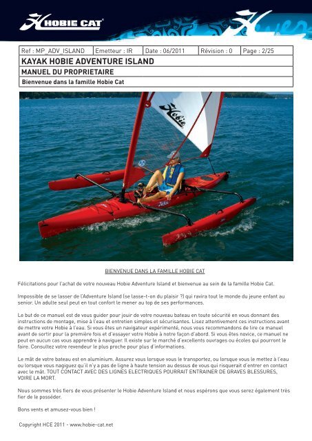 KAYAK HOBIE ADVENTURE ISLAND - Hobie-cat