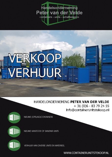 Folder Handelsonderneming Peter van der Velde