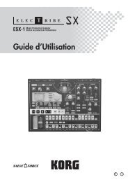 Guide d'utilisation Korg Electribe ESX-1 en