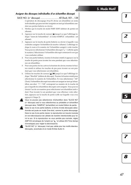 Guide d'utilisation Korg Electribe ESX-1 en