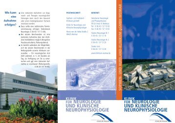 klinik für neurologie und klinische neurophysiologie ... - Das Sophien