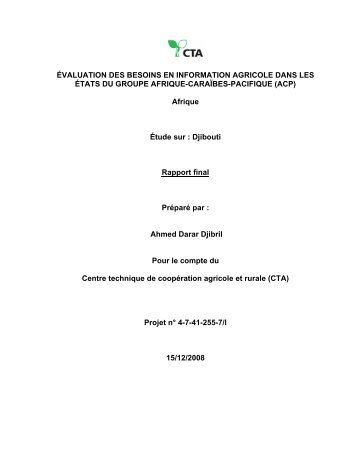 Annexe II : Profil de Djibouti - Anancy