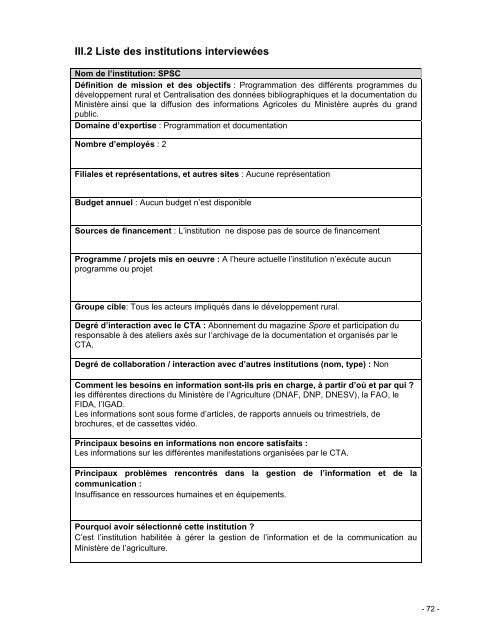 Annexe II : Profil de Djibouti - Anancy