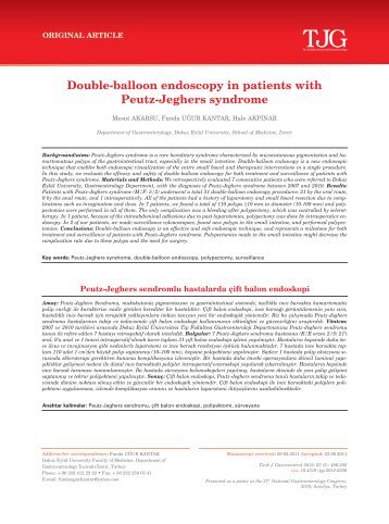 Double-balloon endoscopy in patients with Peutz-Jeghers syndrome