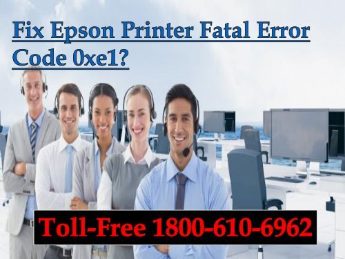 Fix Epson Printer Fatal Error Code 0xe1