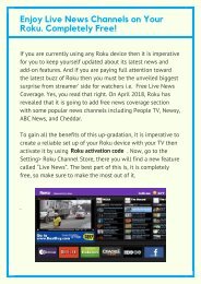 Stream Live News Channels on Roku Streaming Player