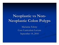 Neoplastic vs Non- Neoplastic Colon Polyps