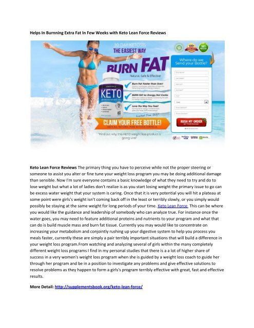 Keto Lean Force Shark Tank - Reduce Your Hunger And Maintain Body Shape