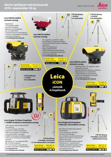 Leica 2018 Q3 3. negyedéves akciós szórólap