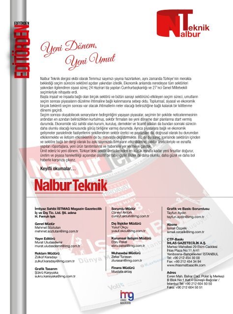 Nalbur Teknik Temmuz 2018