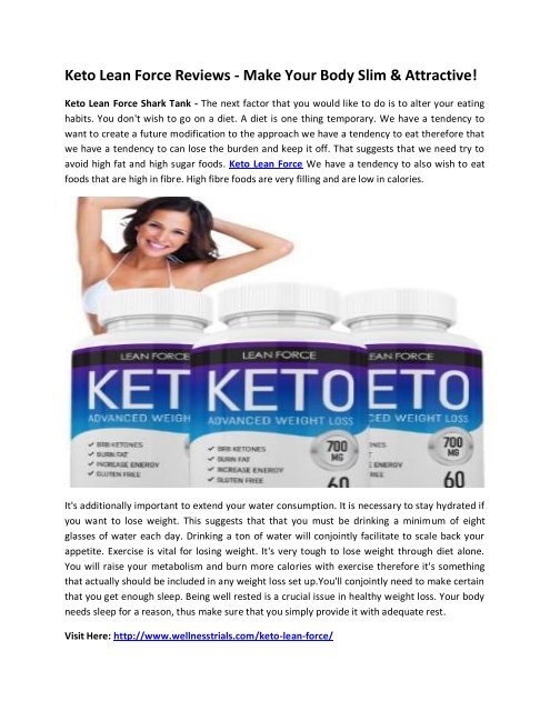  Keto Lean Force Shark Tank - Control Your Hunger & Food Cravings!