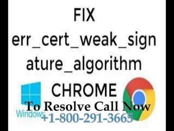 +1-800-291-3665 Fix Chrome NET ERR_CERT_WEAK_SIGNATURE_ALGORITHM Error