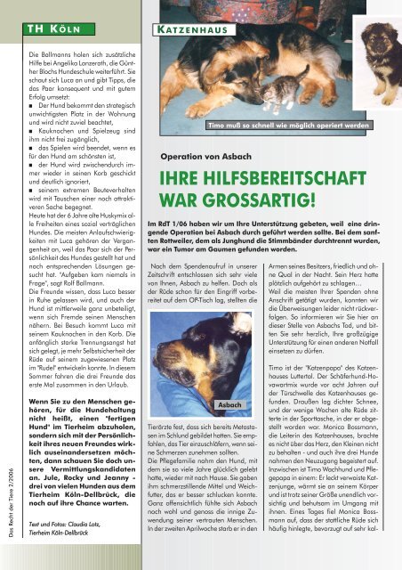 RDT 2/2006 - Bund gegen Missbrauch der Tiere ev