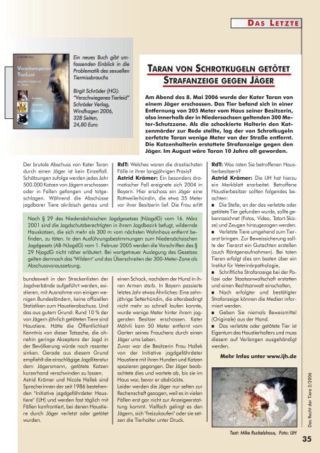 RDT 2/2006 - Bund gegen Missbrauch der Tiere ev