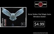 Anne Stokes Owl Magic Auto Window Sticker - Epic Vision LLC