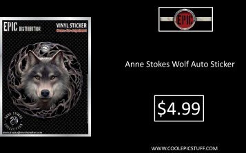Anne Stokes Wolf Auto Sticker