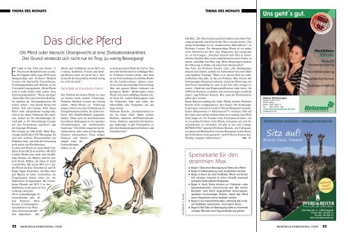 Ich hab' ein Pferd, das ... nichts auf die Rippen bekommt ... - iWEST