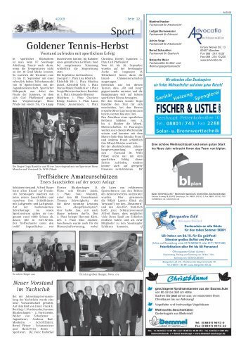 Goldener Tennis-Herbst - Dorfzeitung Seeshaupt