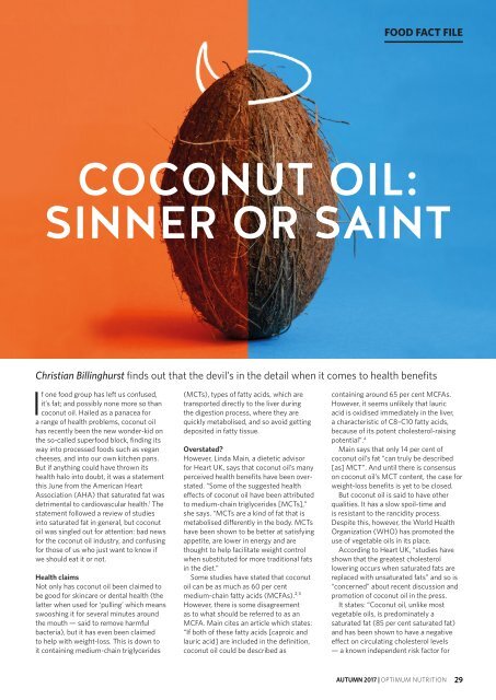 Coconut Oil Sinner or Saint