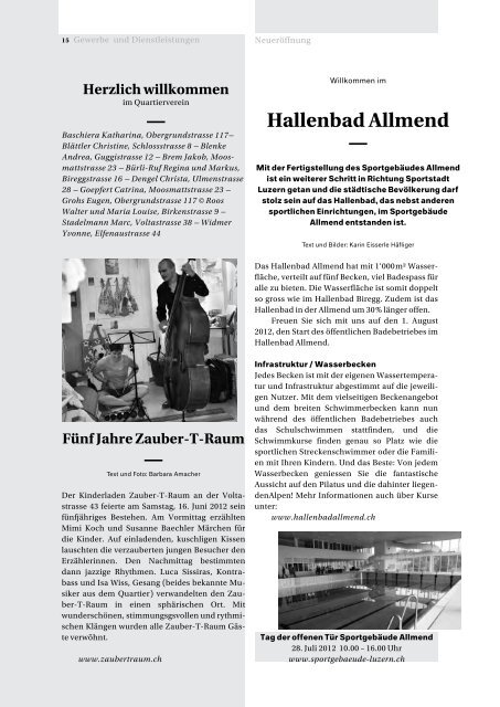 Quartierzeitung, Nr. 99-2012 - Obergrund