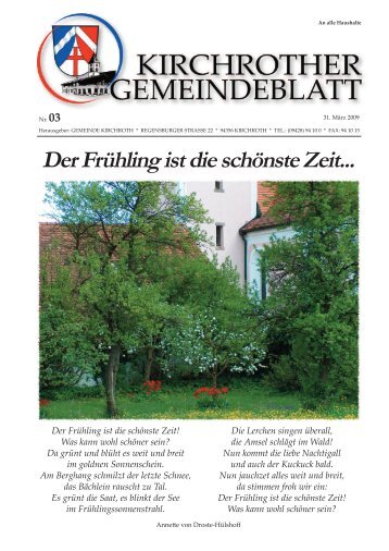 Nr. 03 (März 2009 - 28 Seiten) - Gemeinde Kirchroth