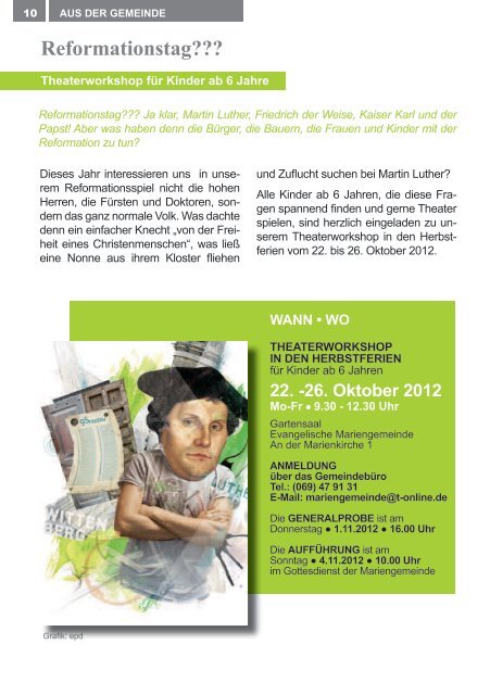 Gemeindebrief Oktober/November 2012 - Ev. Marienkirche in ...