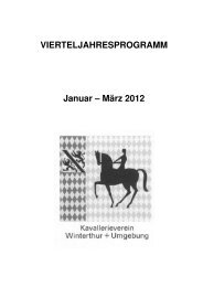 1. Quartal 2012 - Kavallerieverein Winterthur