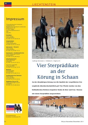Ausgabe 11.2011 - Friesenpferdeverein FL