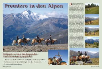 Premiere in den Alpen - + Toni Sauper - Alpin Reit