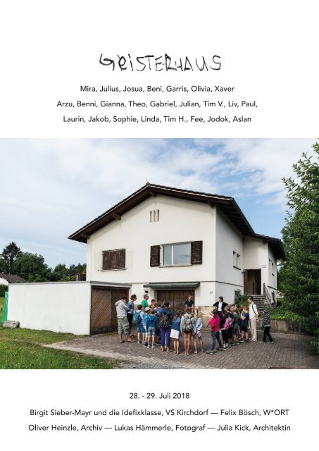 booklet Geisterhaus Nummer 4