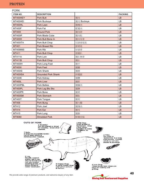 Product Catalog Kwong Fung Food