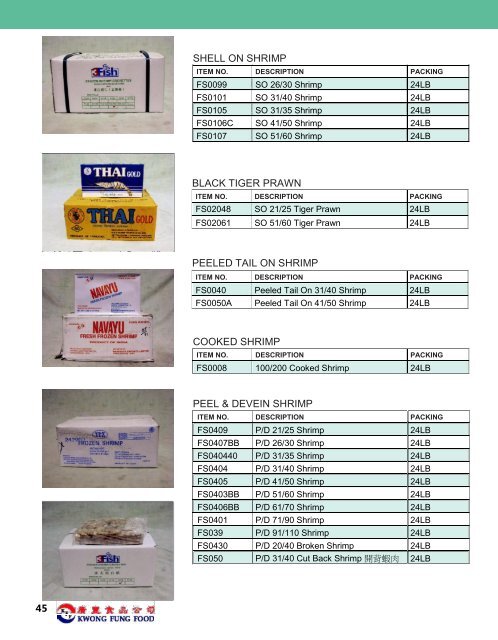 Product Catalog Kwong Fung Food