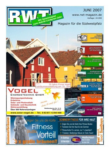 JUNI 2007 - RWT - Magazin für die Südwestpfalz