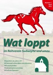 Wat loppt Online April 2012 - Reitverein Sudweyhe eV