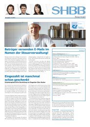 SHBB Journal (Ausgabe 02/2012)