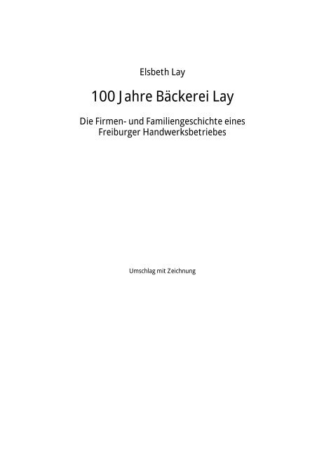 Familien Chronik Als Pdf Backerei Lay
