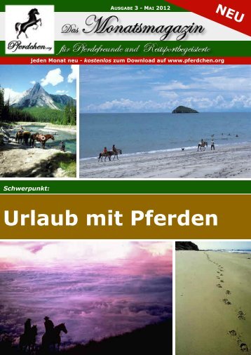 Urlaub mit Pferden - Pferde und Reiten auf Pferdchen.org