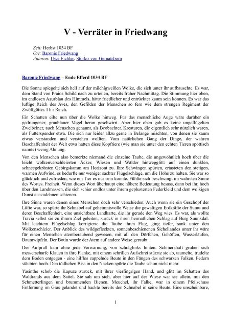 V - Verräter in Friedwang