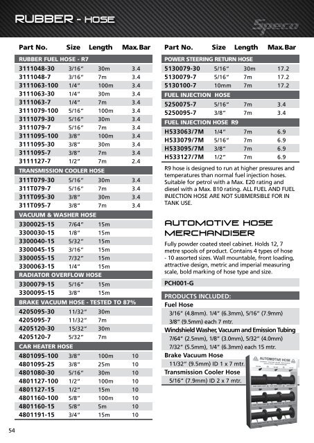 Speco and VHT Catalogue 2015