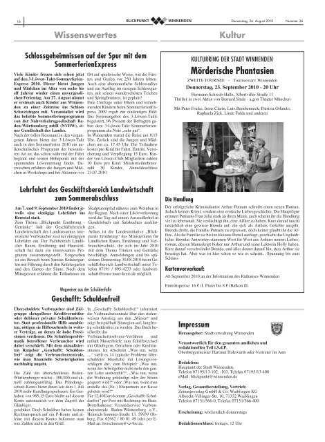 Blickpunkt Ausgabe 34-2010.pdf - Stadt Winnenden