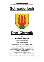 Schwaderlocher DORF-CHRONIK von Richard Kohler Lehrer