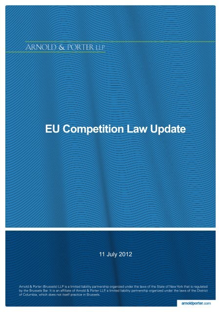 EU Competition Law Update - Arnold & Porter LLP