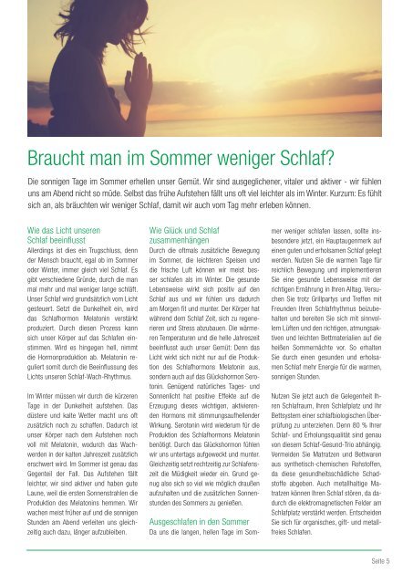 DER SCHLAF-GESUND-COACH | Ausgabe Juli & August 2018