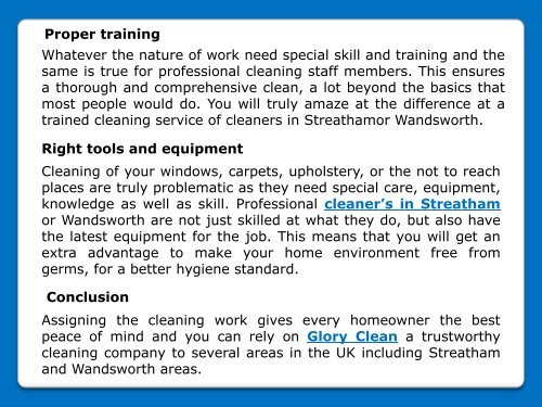 The benefits of having a professional cleaning service